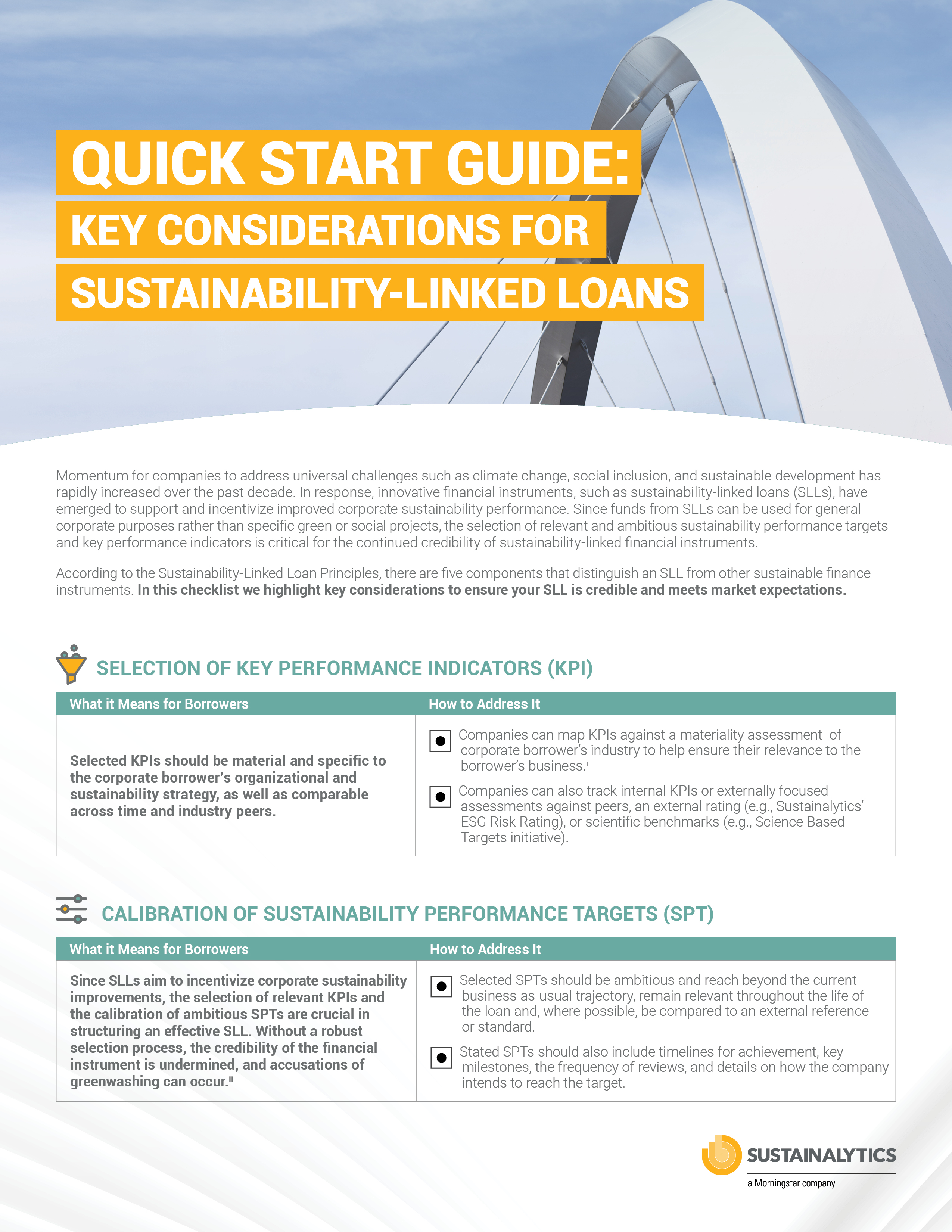 Quick Start Guide: Key Considerations for Sustainability-Linked Loans