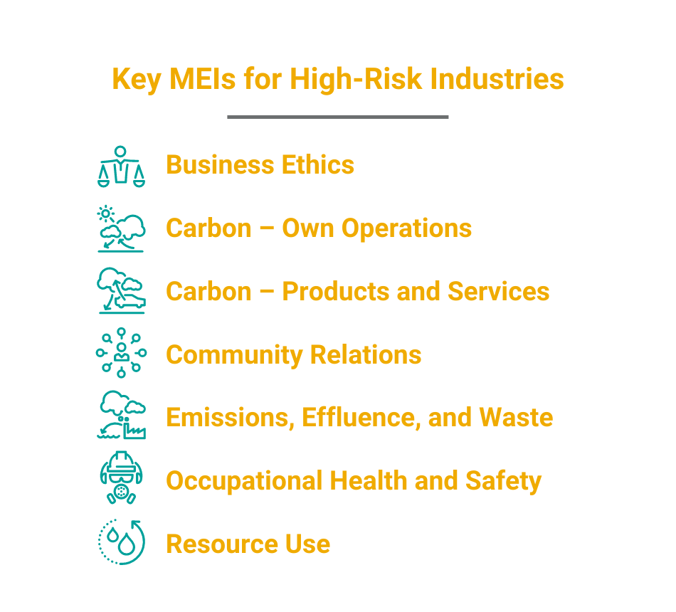 Key MEIs for High-Risk Industries