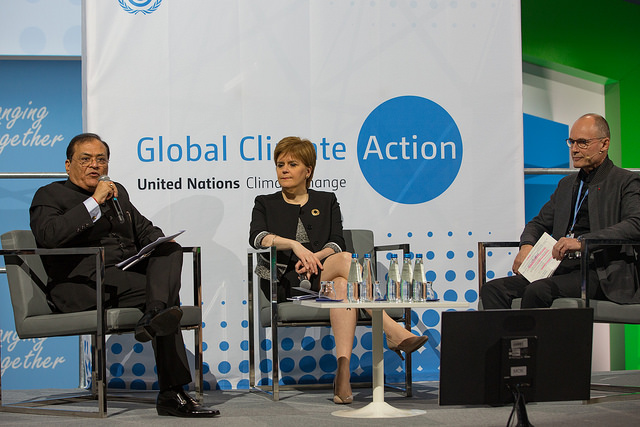Mahendra Singhi speaking at Global Climate Action