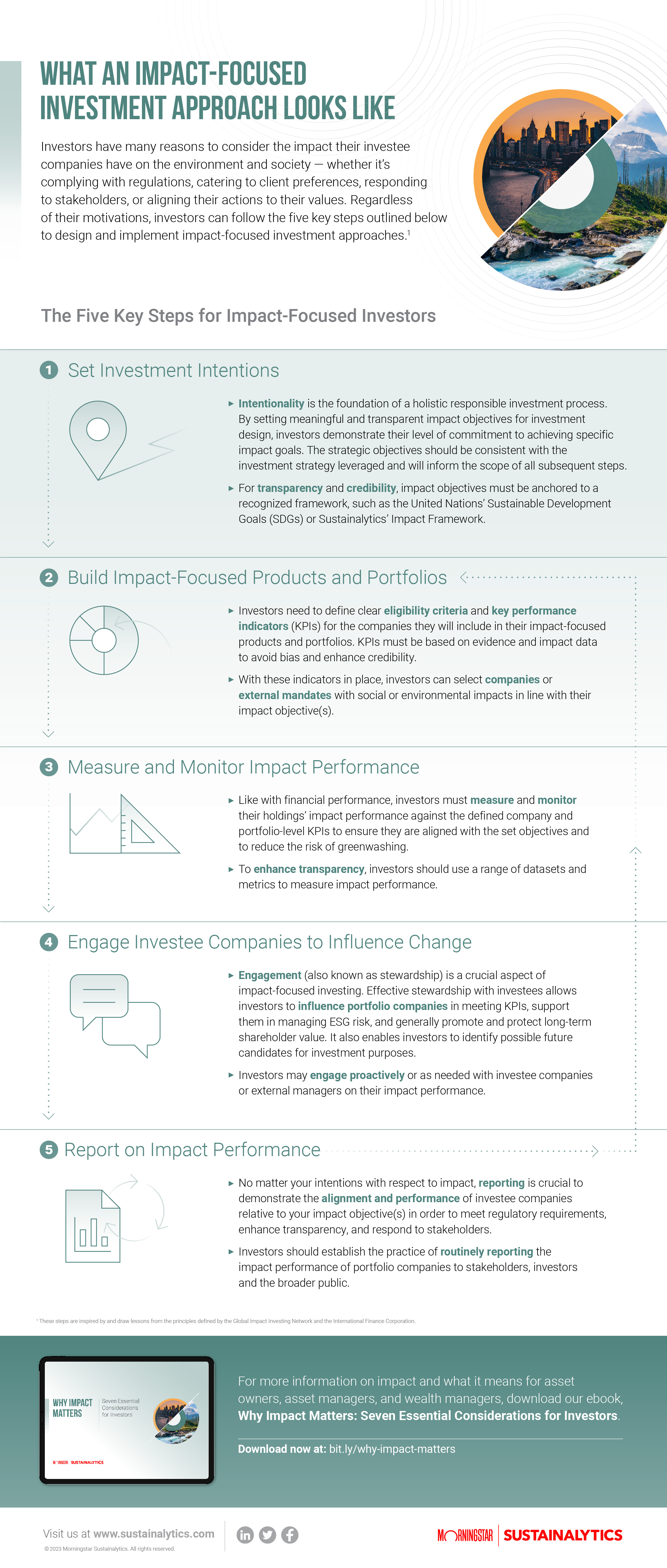 Discover how impact-focused investing works and how investors can develop an impact-focused investment approach that integrates into their existing strategies
