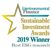 Environmental Finance Sustainable Investment awards 2019 Best ESG research