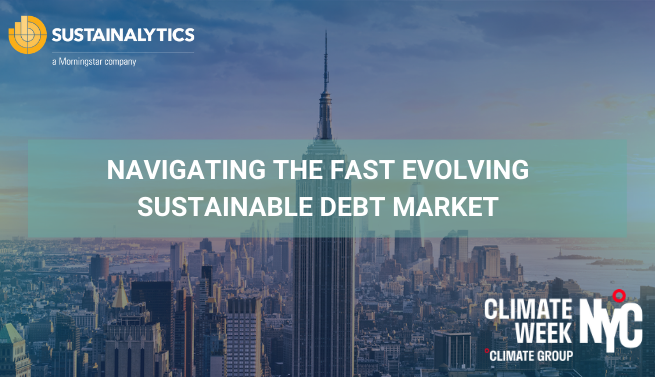 Navigating the fast evolving sustainable debt market event banner