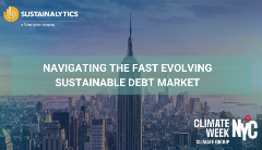 Navigating the fast evolving sustainable debt market event banner
