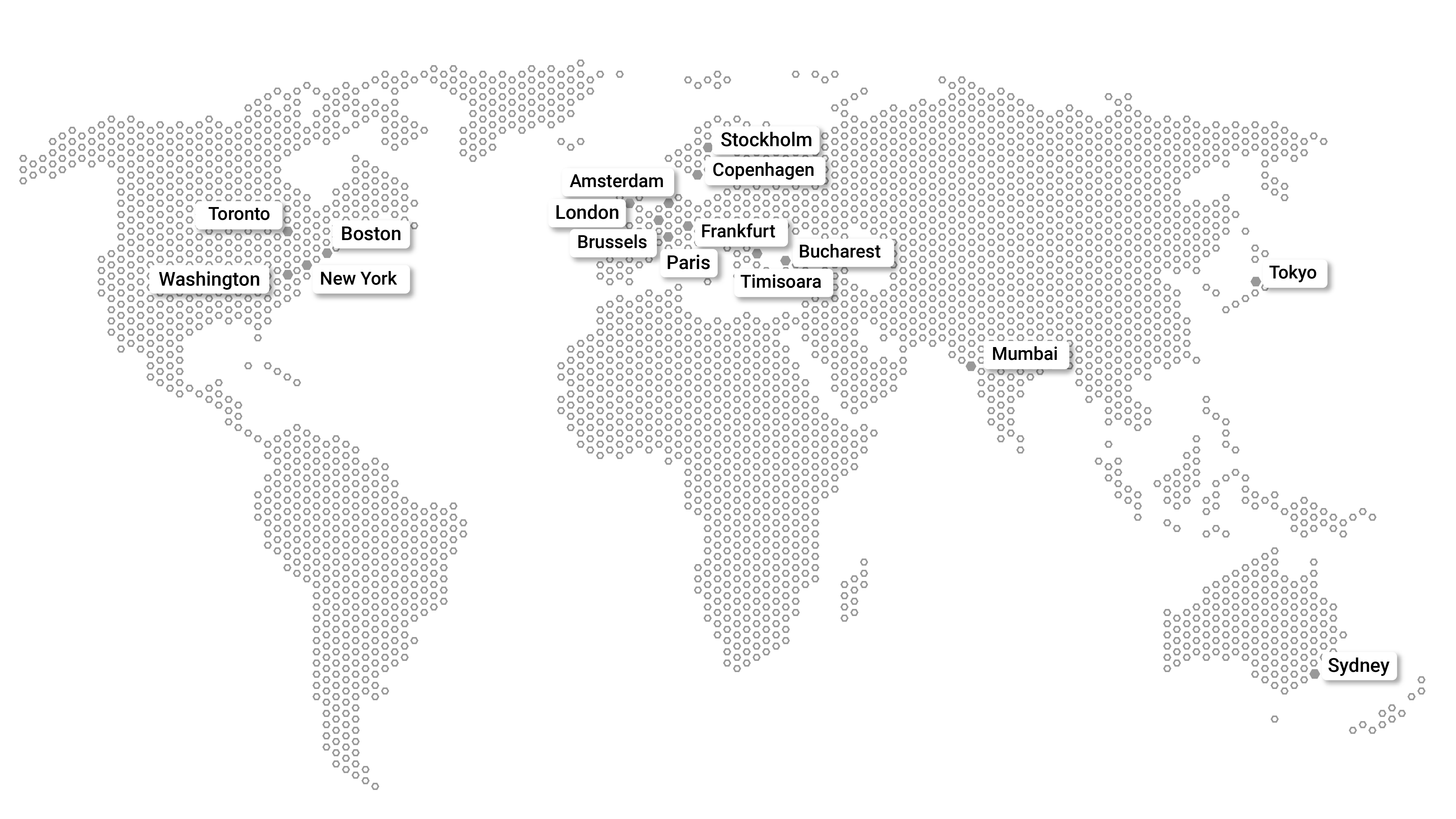 Map of Morningstar Sustainalytics Global Offices