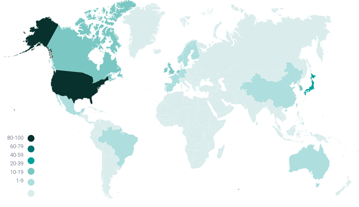 SPO by Country map