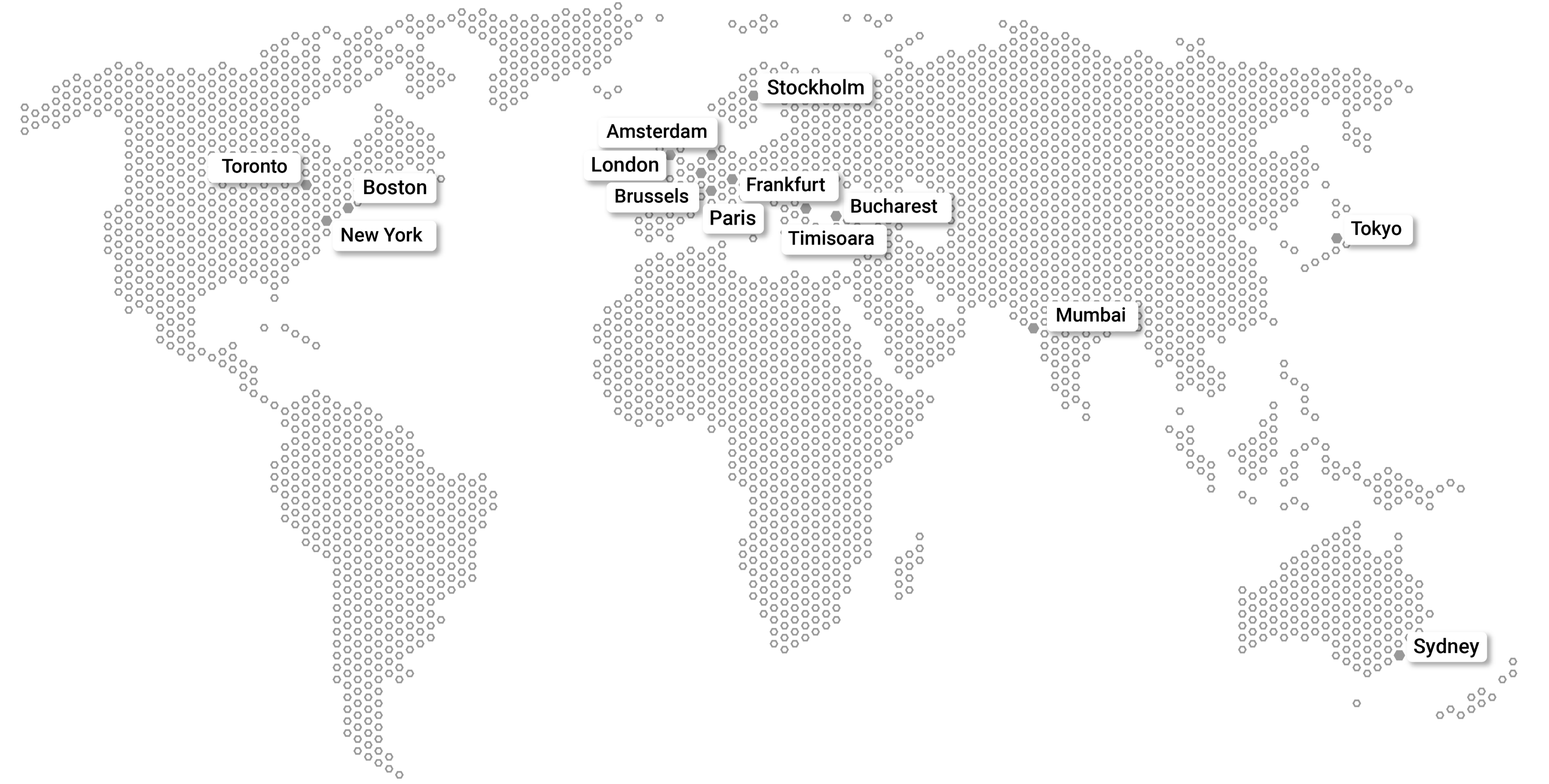 Map of Morningstar Sustainalytics Global Offices